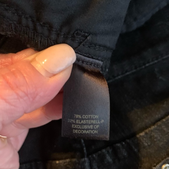 WHBM black sleek boot cut mid rise jeans. Size 10 - Picture 8 of 9